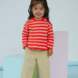 The New Chapter | T-shirt Loua red pink stripes