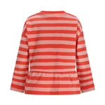 The New Chapter | T-shirt Loua red pink stripes