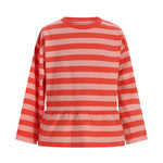 The New Chapter | T-shirt Loua red pink stripes