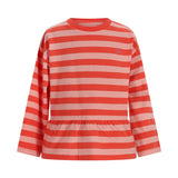The New Chapter | T-shirt Loua red pink stripes
