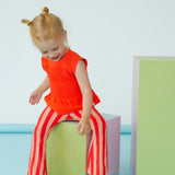 The New Chapter | flared pants Nena red pink stripes