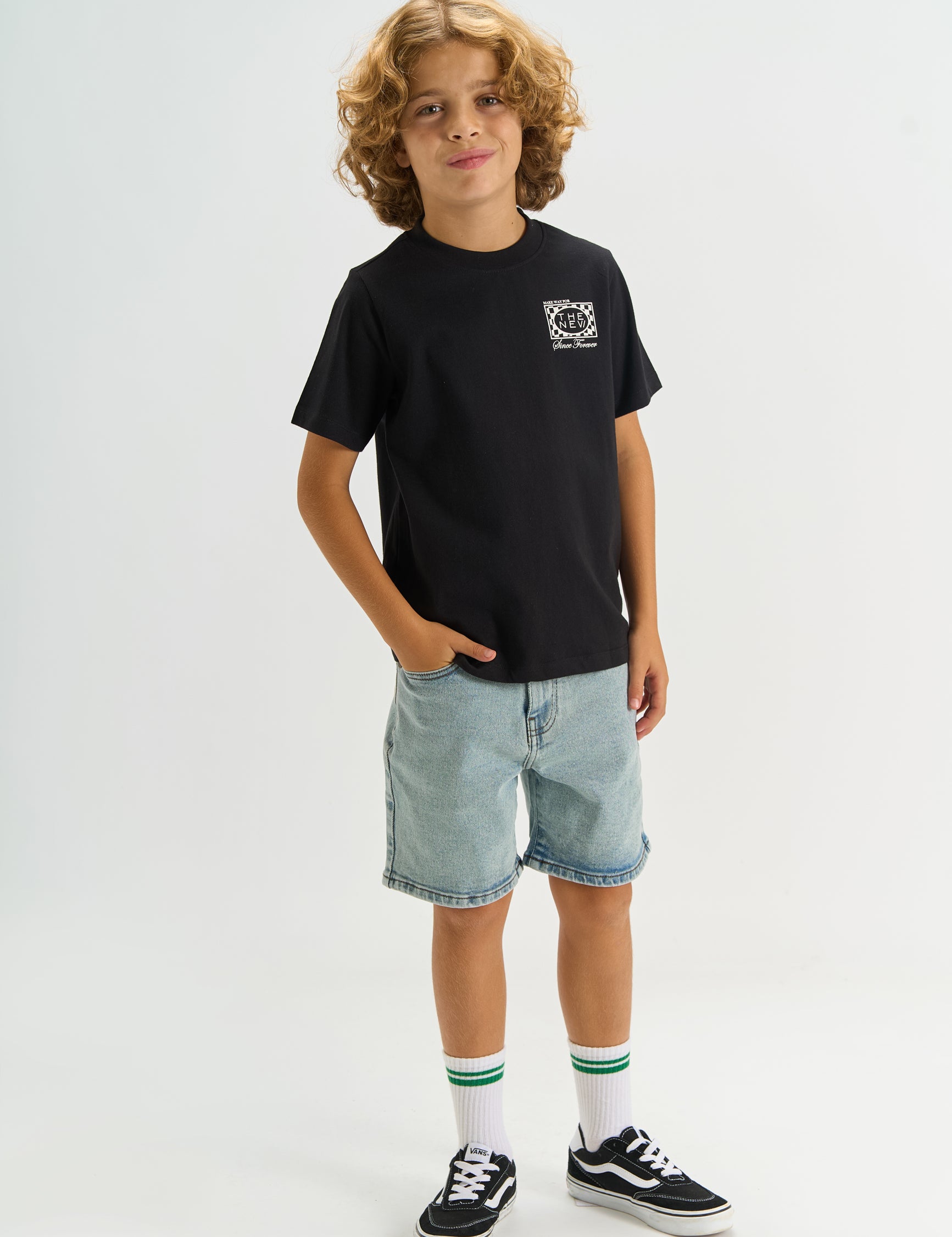 The New Josh denim shorts light blue denim