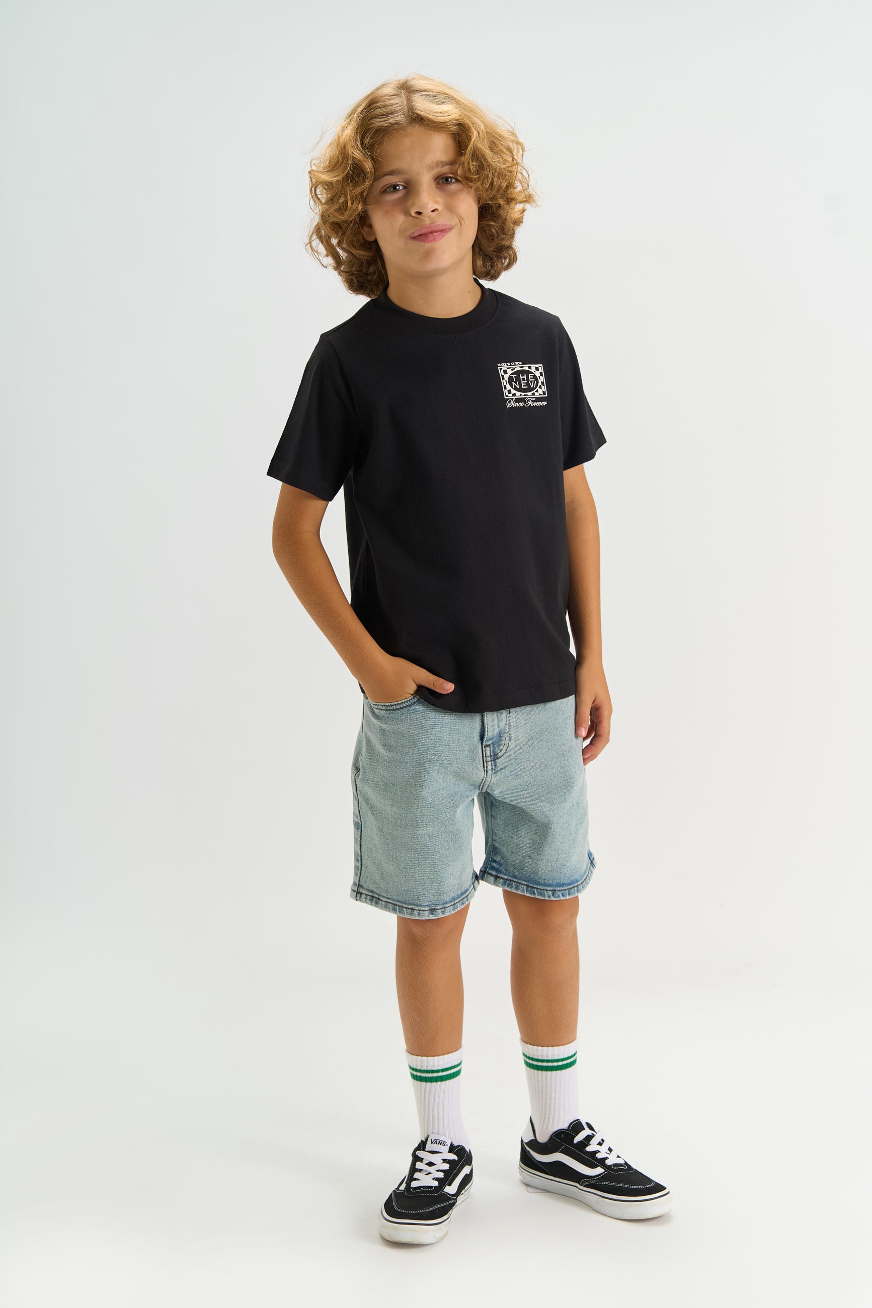 The New Josh denim shorts light blue denim