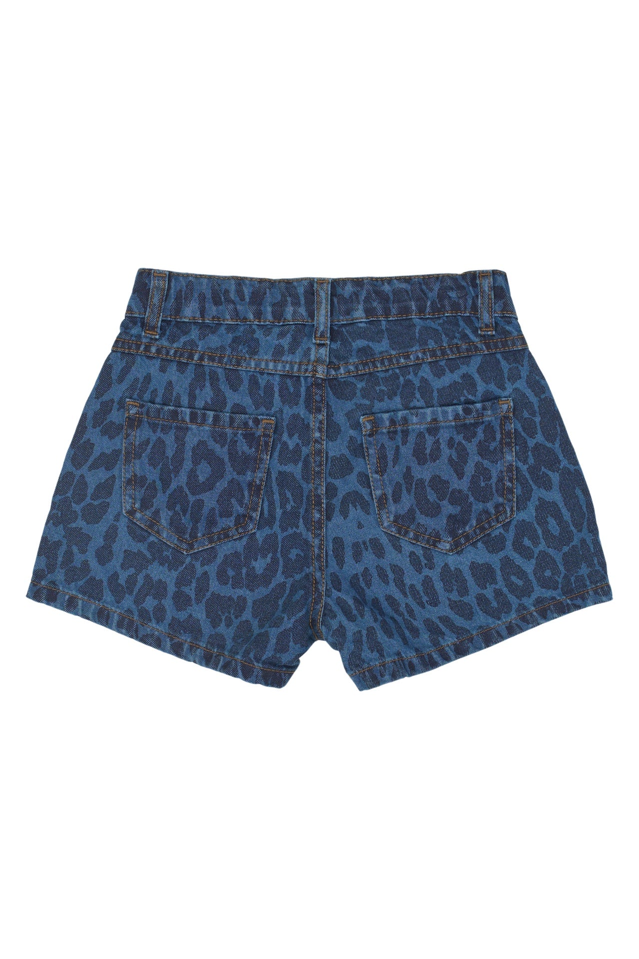 The New Prima regular fit denim shorts medium blue denim aop