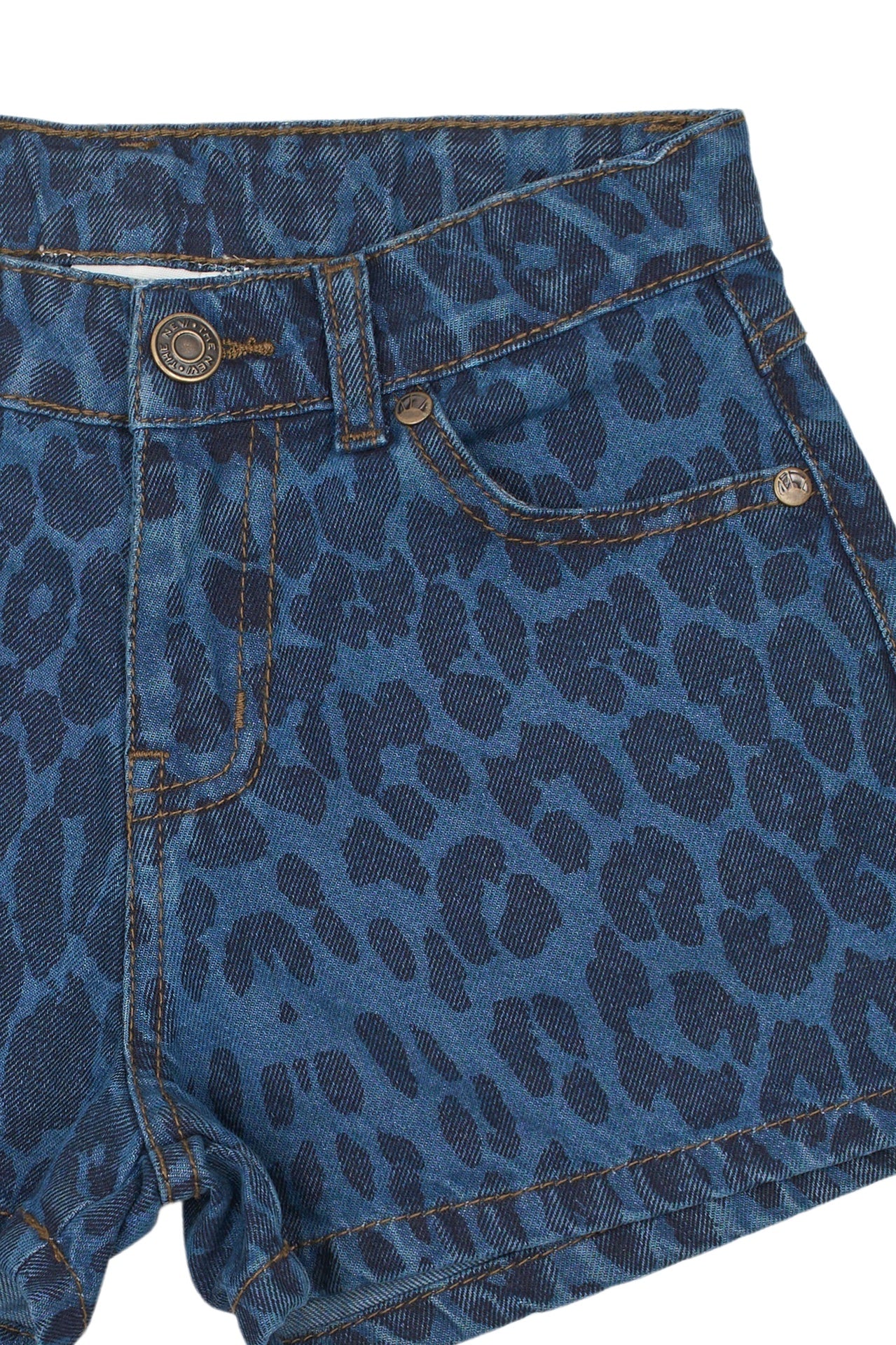 The New Prima regular fit denim shorts medium blue denim aop