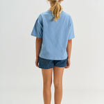 The New Prima regular fit denim shorts medium blue denim aop