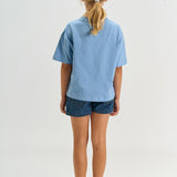 The New Prima regular fit denim shorts medium blue denim aop