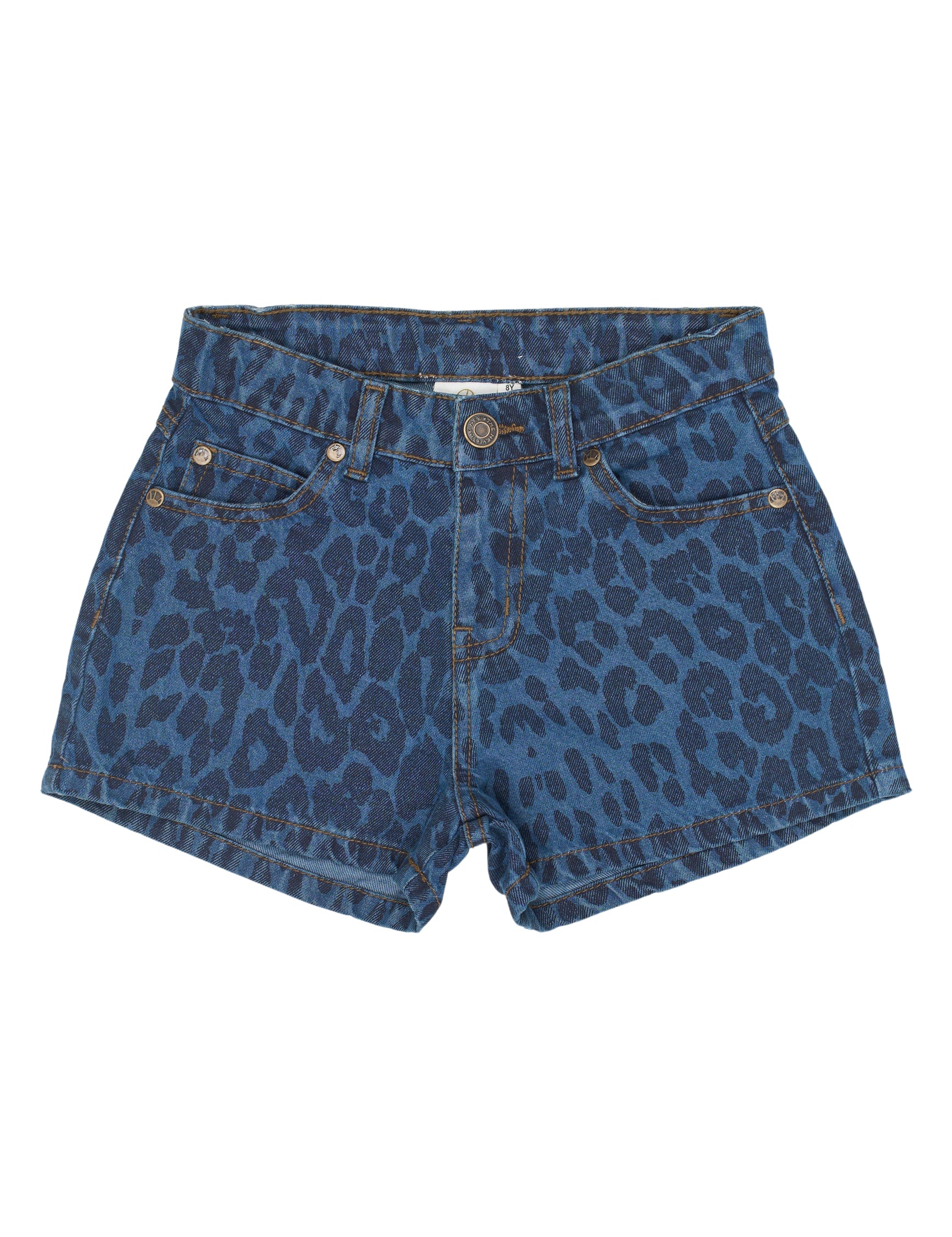 The New Prima regular fit denim shorts medium blue denim aop
