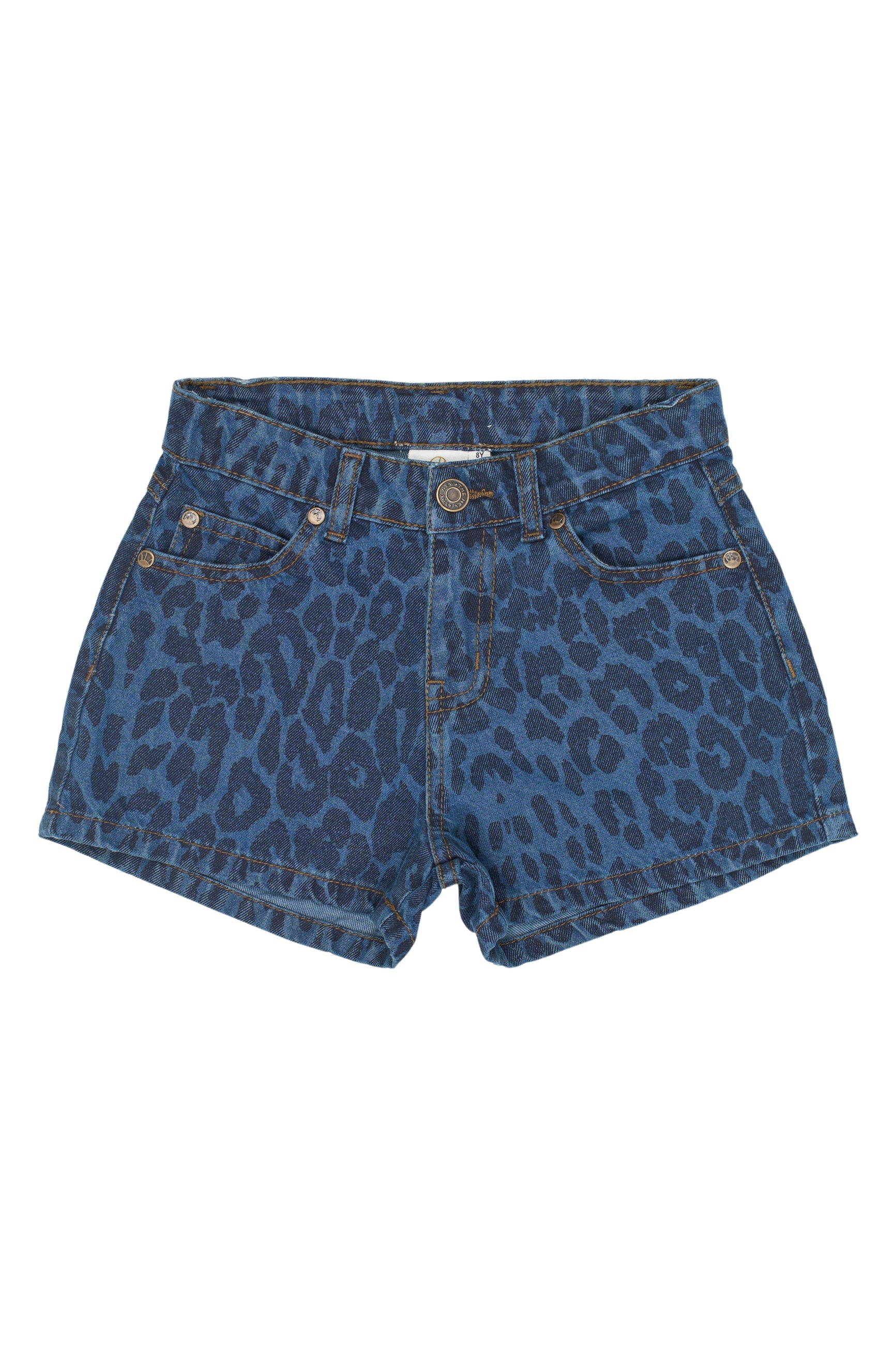 The New Prima regular fit denim shorts medium blue denim aop