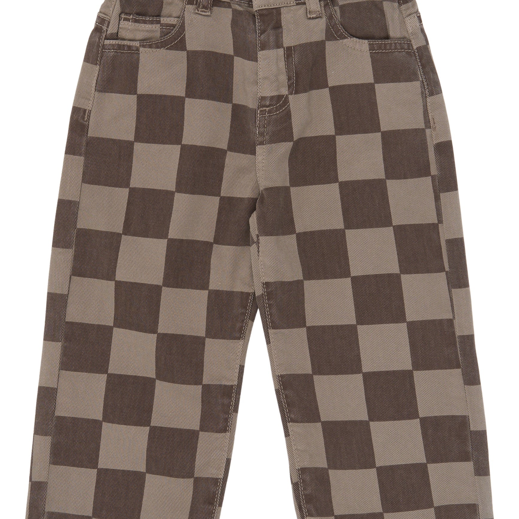 The New Siblings | TNSTVondell Baggy Fit Jeans | Taupe Gray Check TN