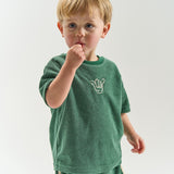 The New Siblings Terry os s_s tee posy green