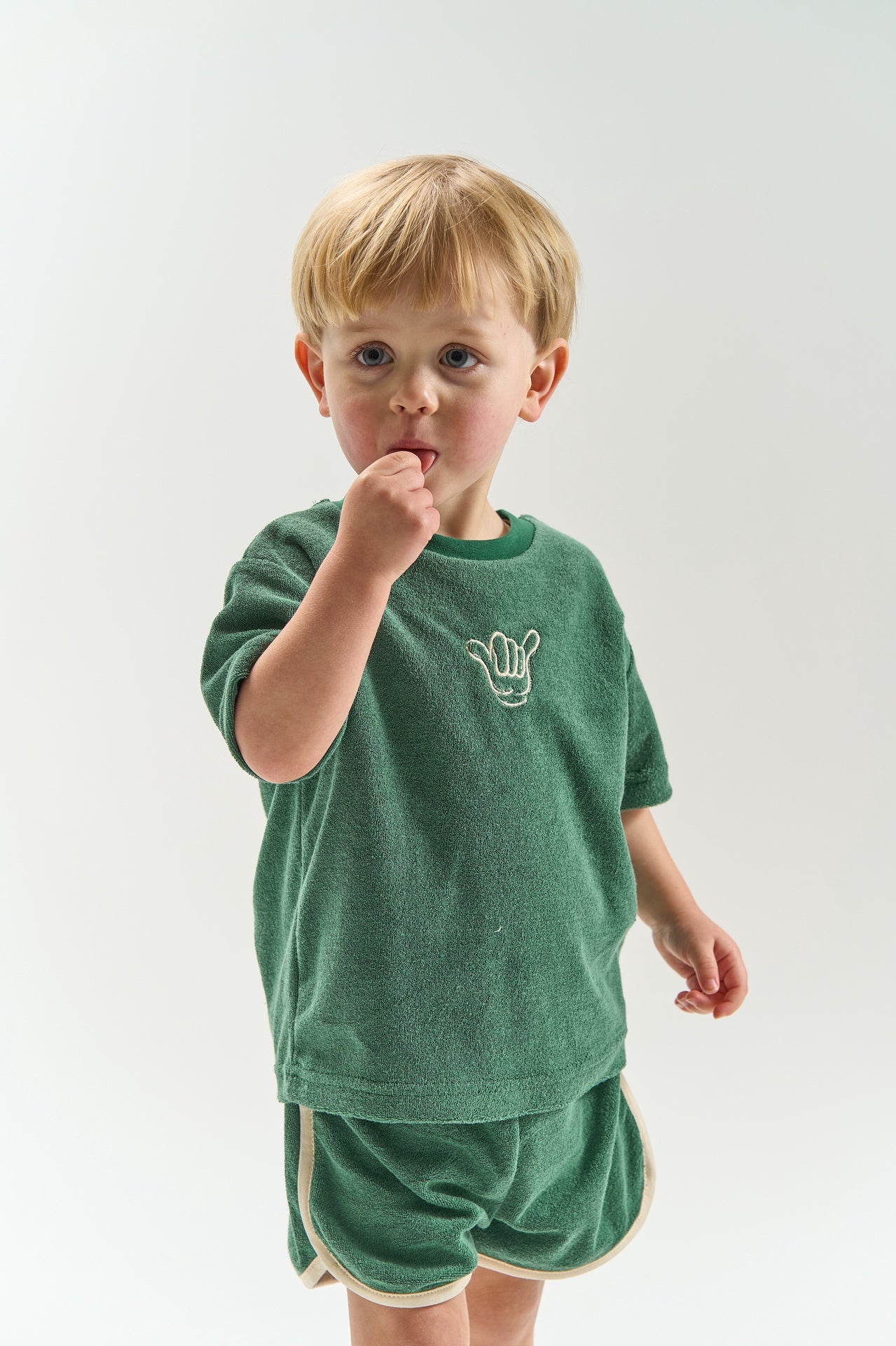 The New Siblings Terry os s_s tee posy green