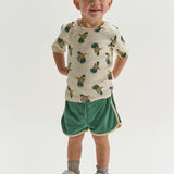 The New Siblings Terry shorts posy green