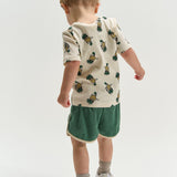The New Siblings Terry shorts posy green