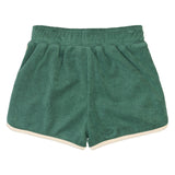 The New Siblings Terry shorts posy green