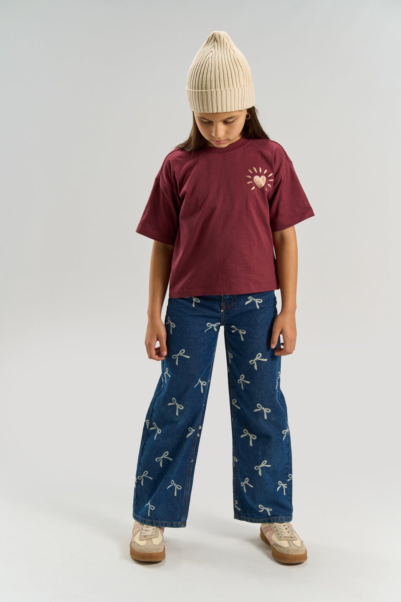 The New | TNVirginia Wide Fit Jeans | Medium Blue Denim AOP