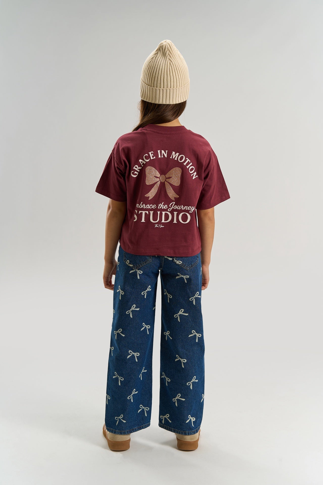 The New | TNVirginia Wide Fit Jeans | Medium Blue Denim AOP