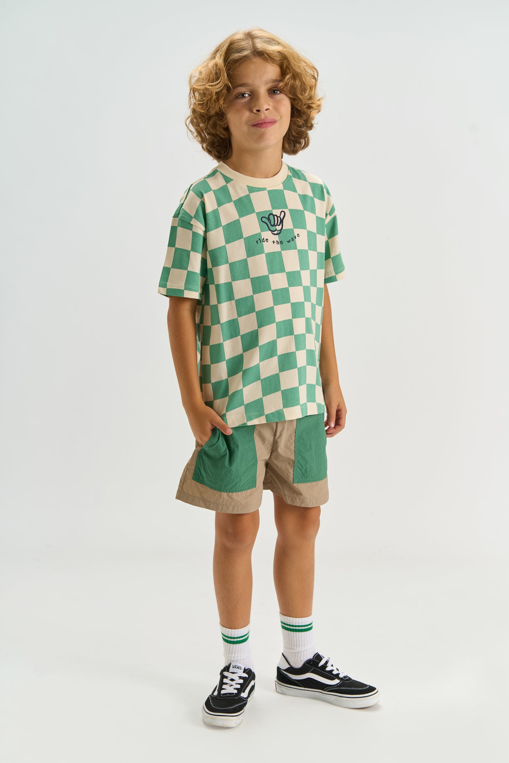 The New Tiago os s_s tee créme de menthe check