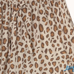 Tiny Cottons | ANIMAL PRINT POPLIN PANT dark vanilla