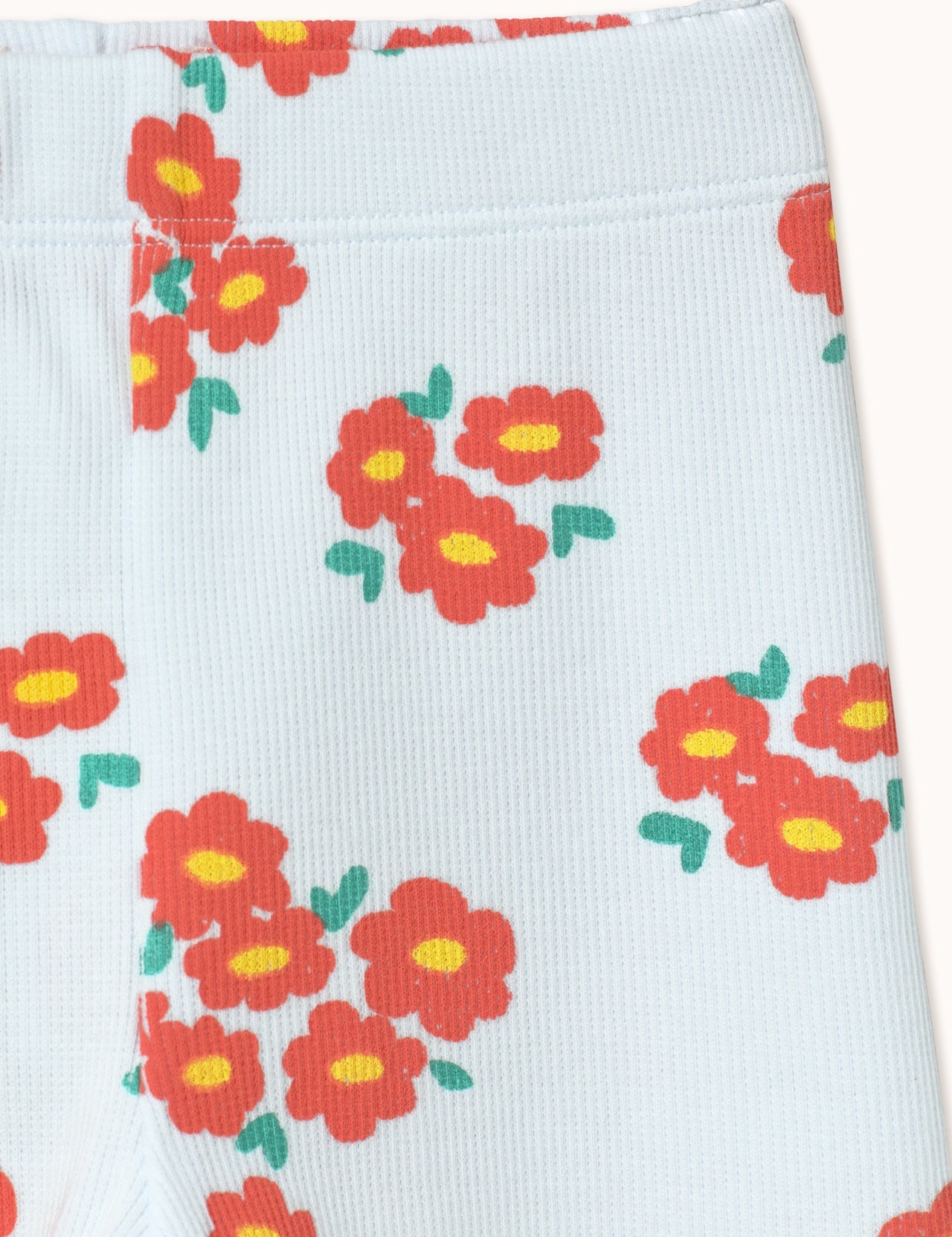 Tiny Cottons | BLOSSOMS RIB BABY PANT ice blue