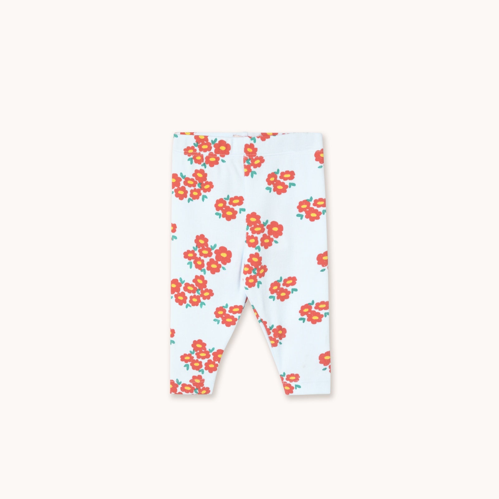 Tiny Cottons | BLOSSOMS RIB BABY PANT ice blue