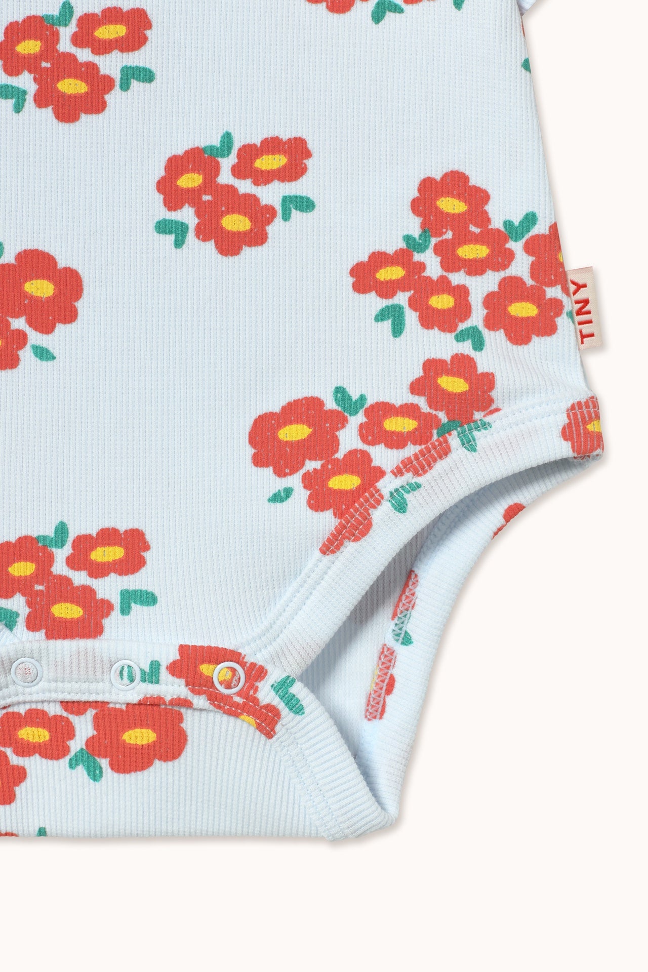 Tiny Cottons | BLOSSOMS RIB BODY ice blue