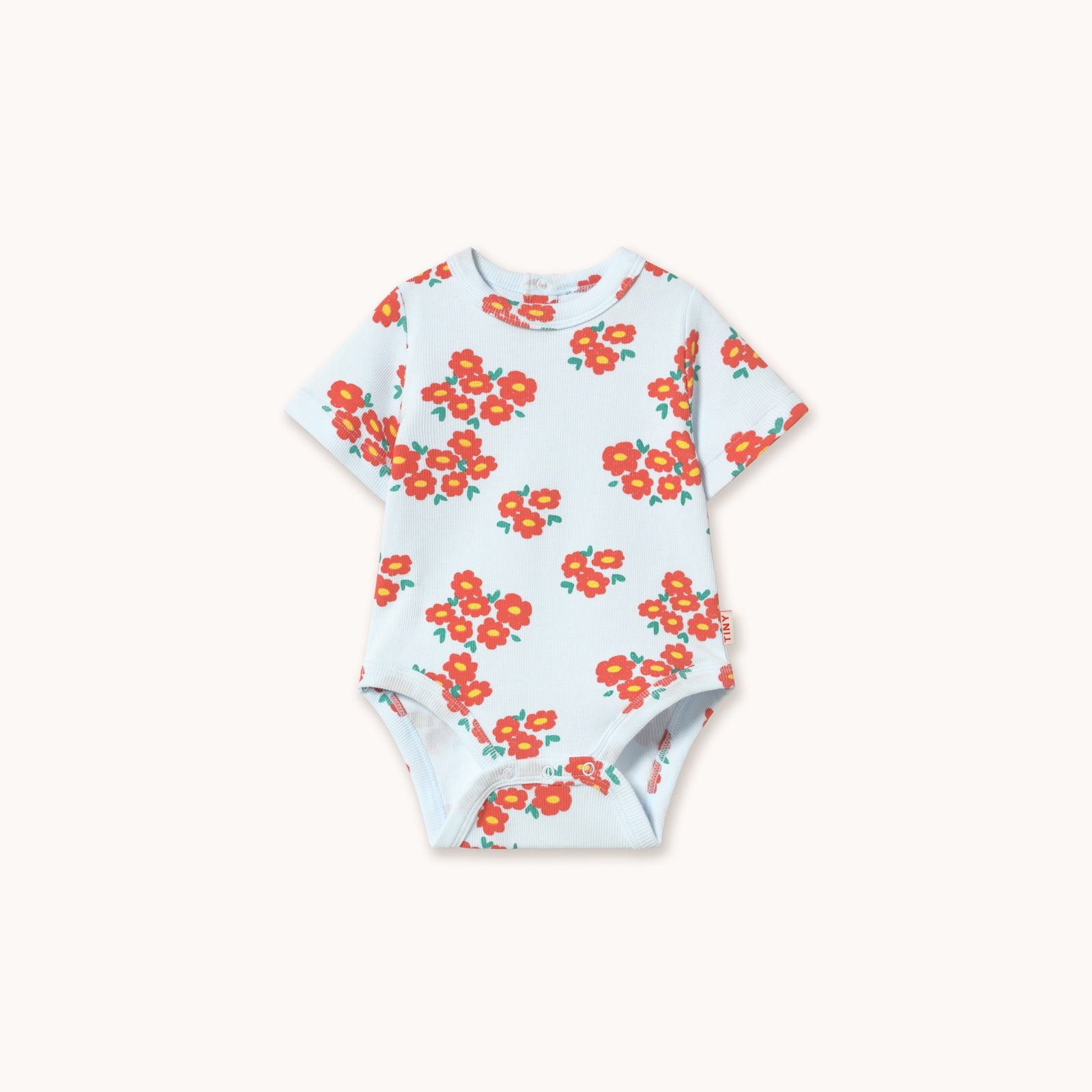 Tiny Cottons | BLOSSOMS RIB BODY ice blue