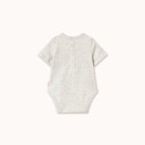 Tiny Cottons | Frog & frog grapic body | Light grey heather