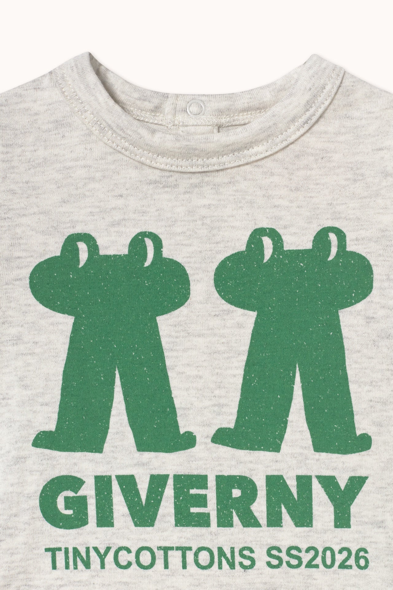 Tiny Cottons | Frog & frog grapic body | Light grey heather