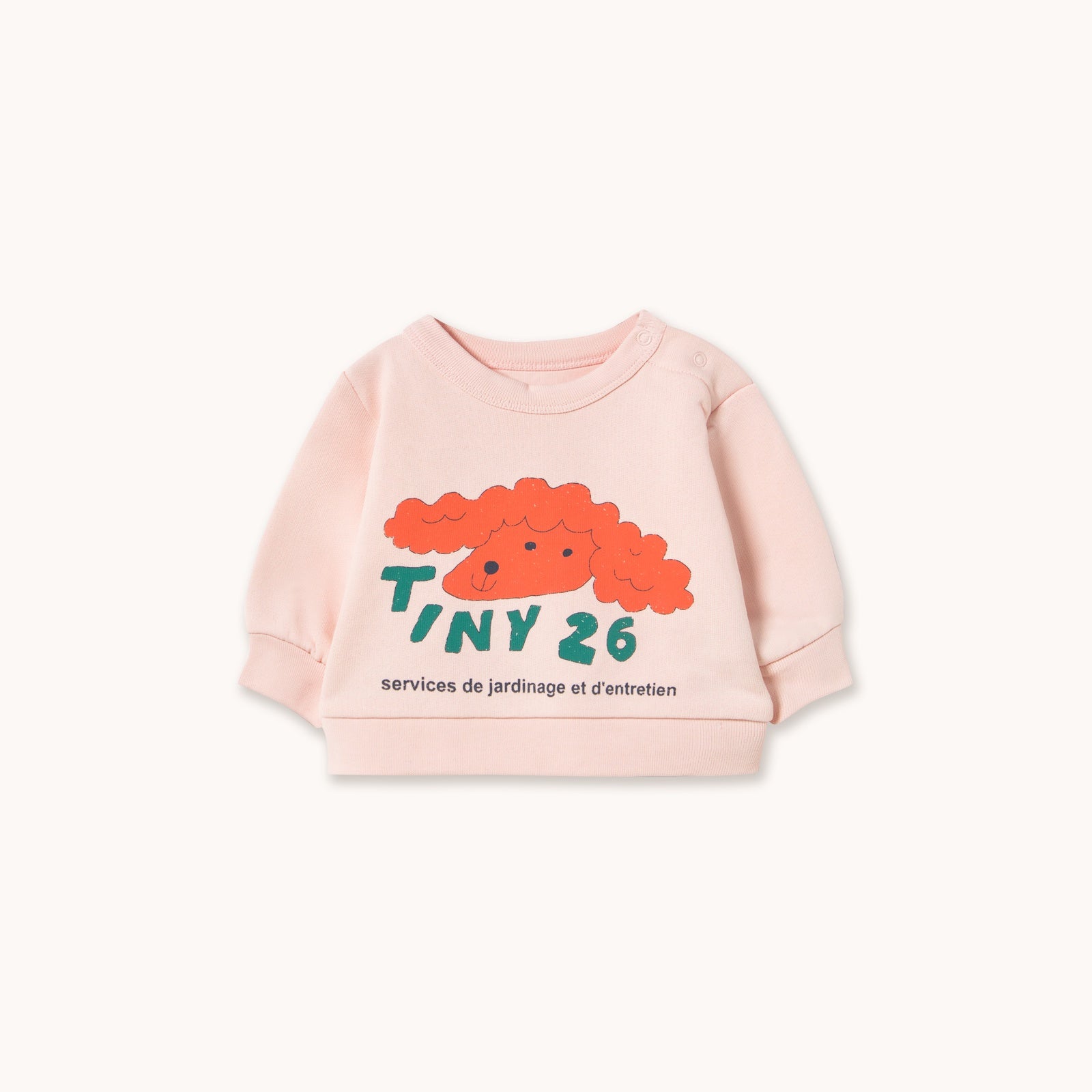 Tiny Cottons | RED DOG BABY SWEATSHIRT pastel pink