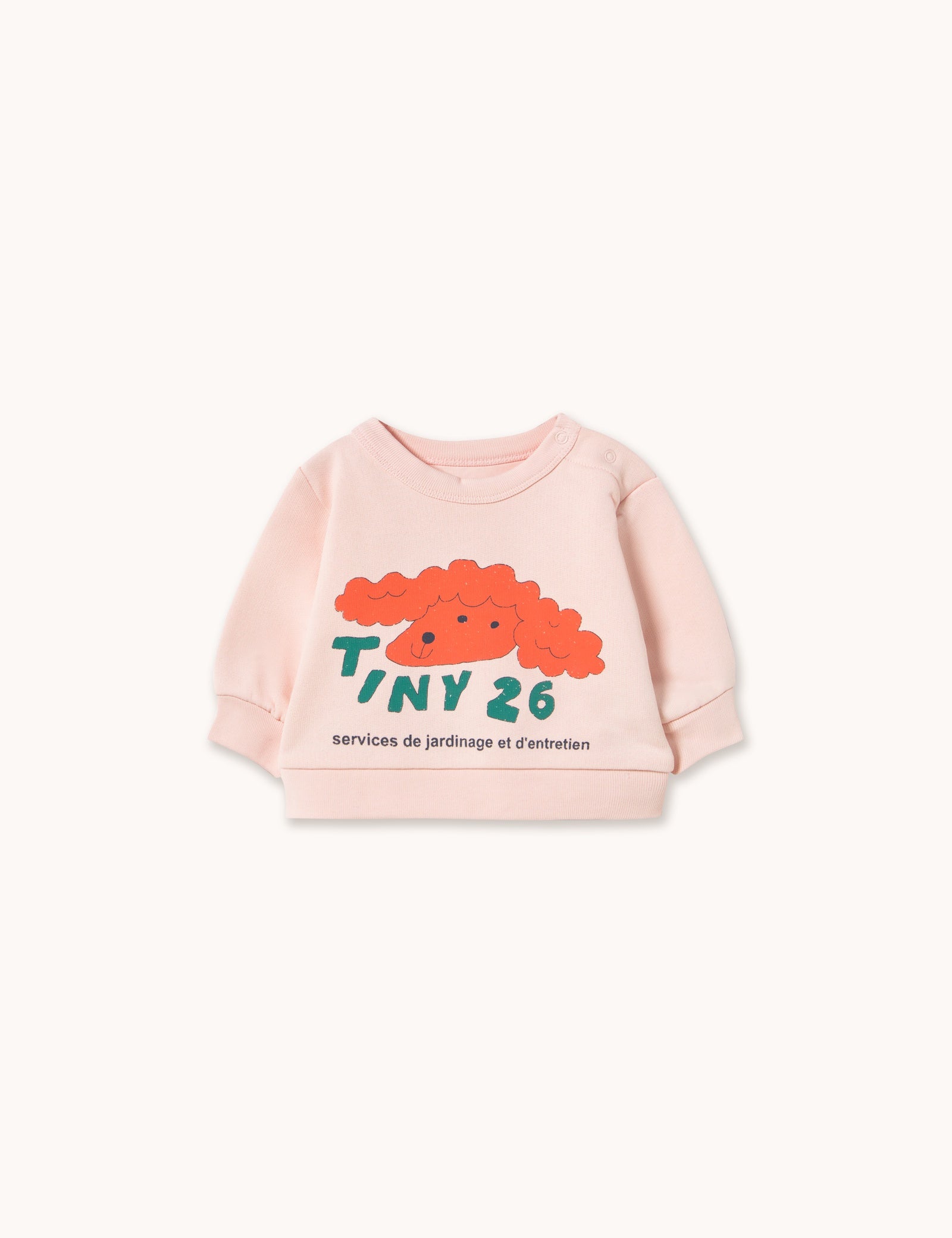 Tiny Cottons | RED DOG BABY SWEATSHIRT pastel pink