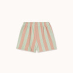 Tiny Cottons | Stripes towel short |Wild rose