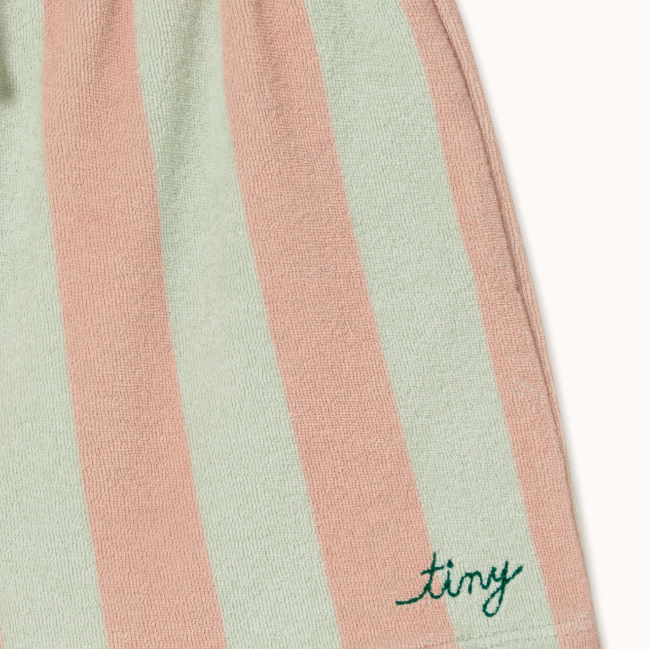 Tiny Cottons | Stripes towel short |Wild rose