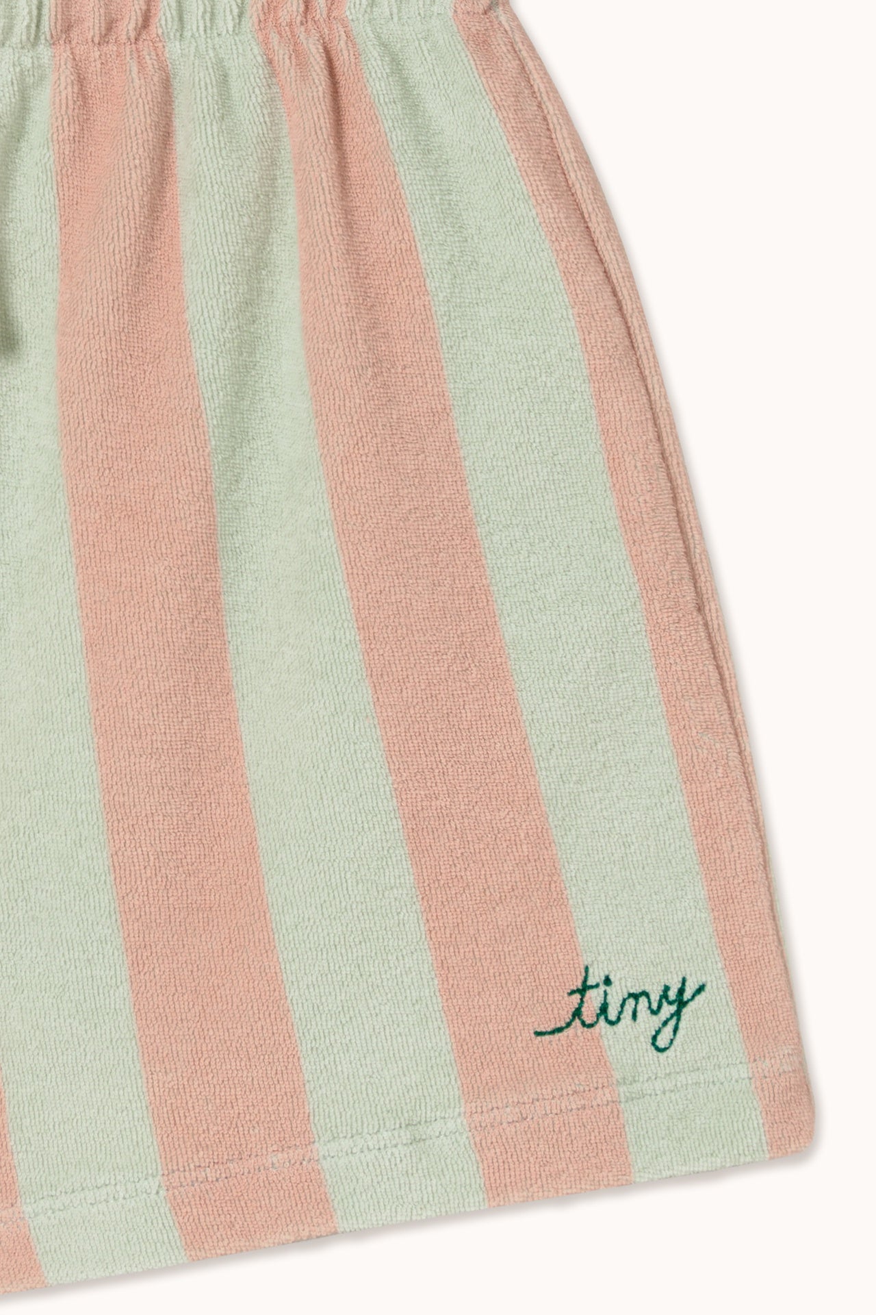 Tiny Cottons | Stripes towel short |Wild rose