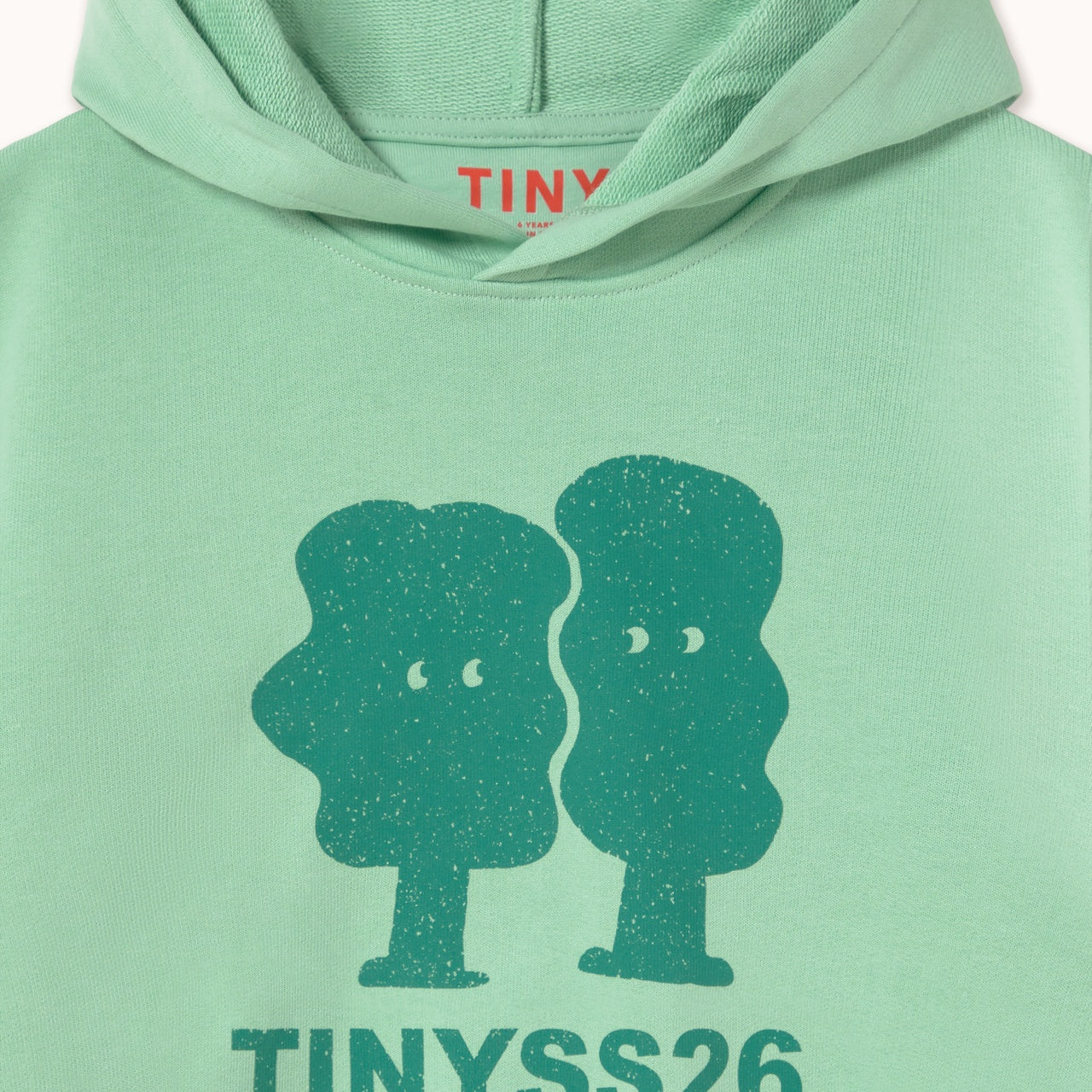 Tiny Cottons | TREES GRAPHIC HOODIE washed emerald