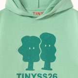 Tiny Cottons | TREES GRAPHIC HOODIE washed emerald