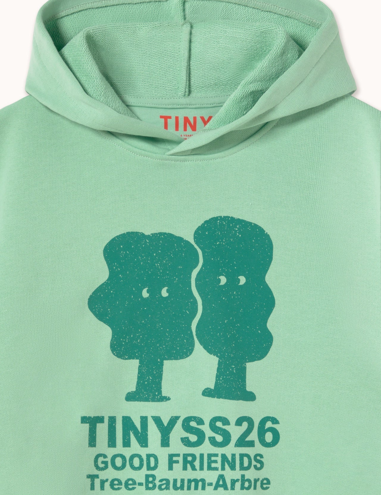 Tiny Cottons | TREES GRAPHIC HOODIE washed emerald