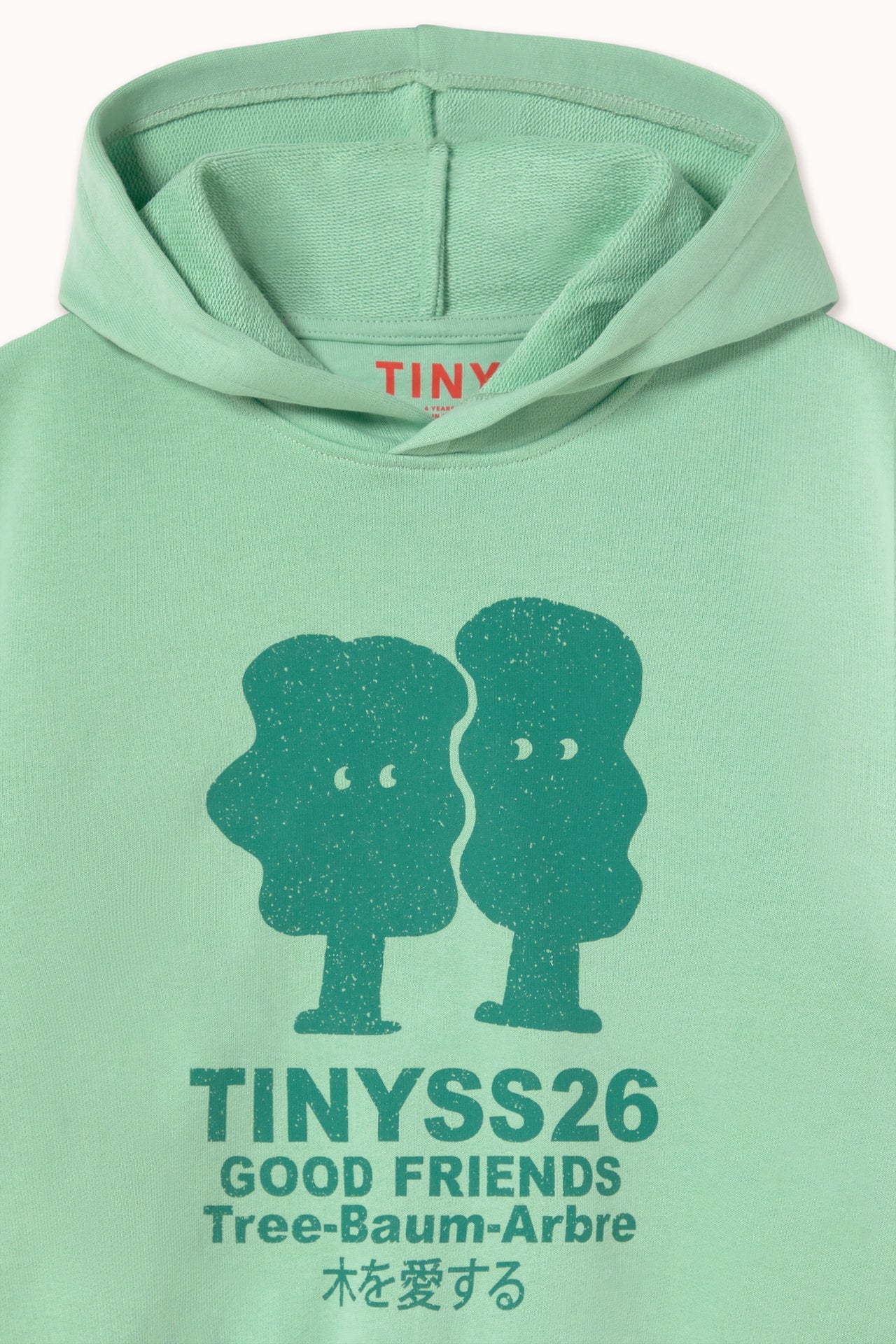 Tiny Cottons | TREES GRAPHIC HOODIE washed emerald