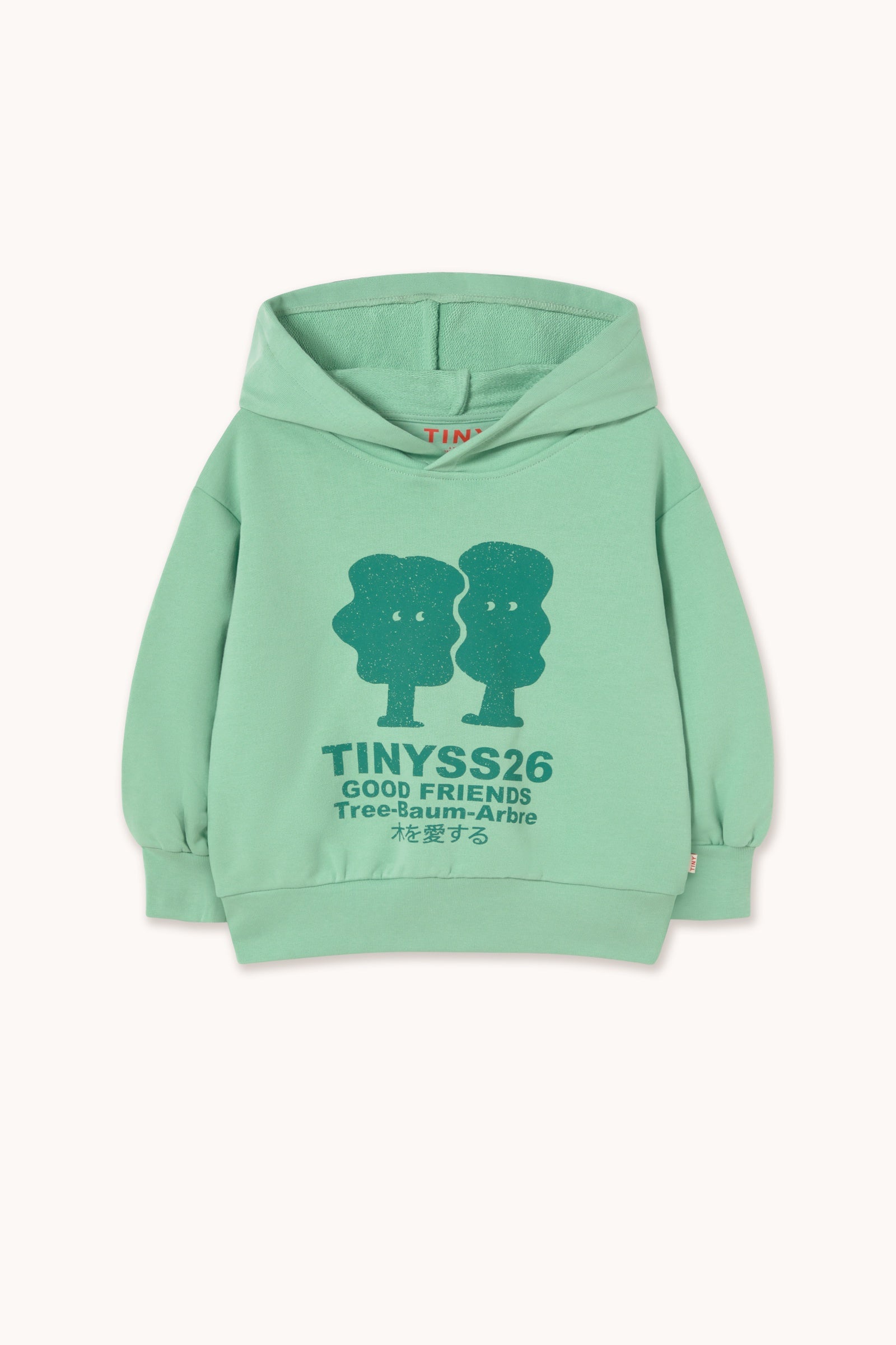 Tiny Cottons | TREES GRAPHIC HOODIE washed emerald