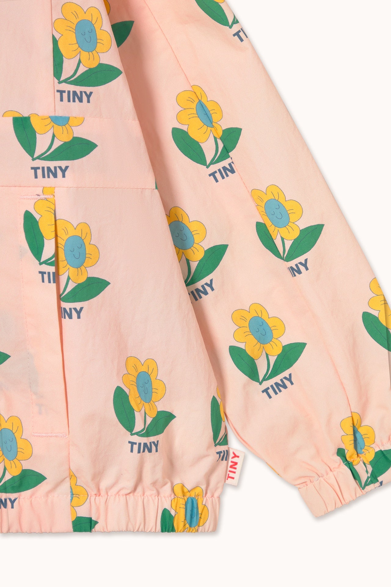 Tiny Cottons |Tiny flower woven jacket | Pastel pink