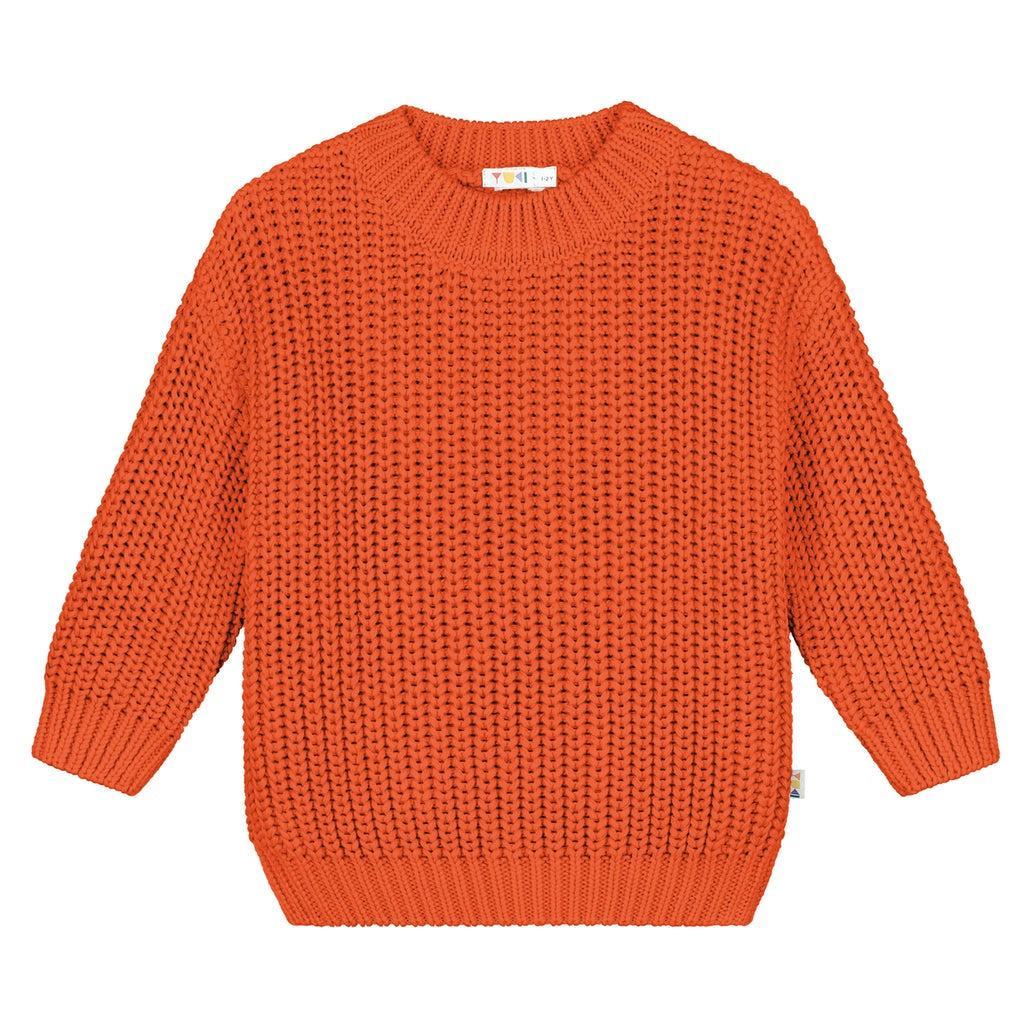 Yuki |Chunky knitted sweater | Pumpkin