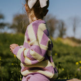 Yuki | Stripes knitted sweater | Ice cream