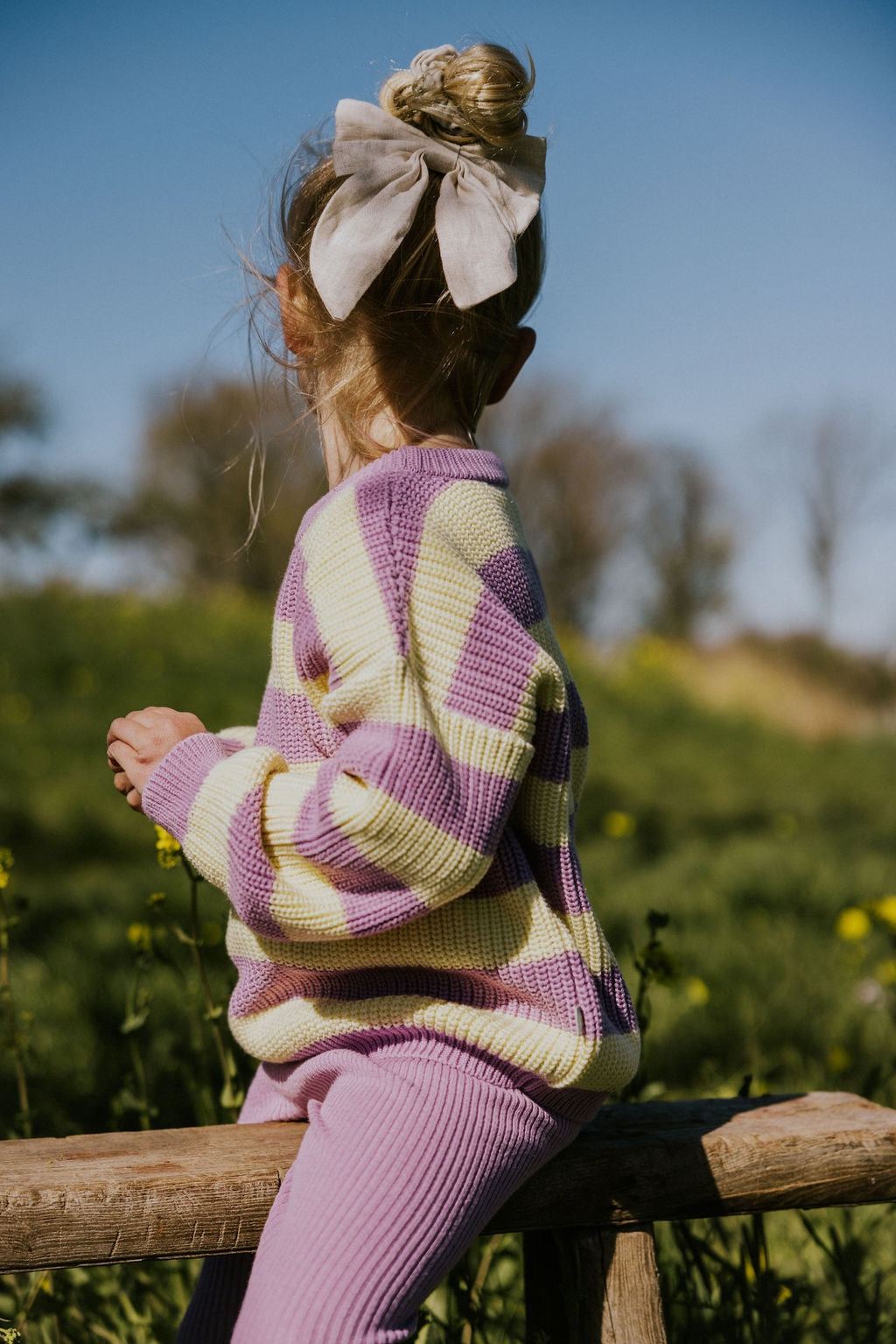 Yuki | Stripes knitted sweater | Ice cream