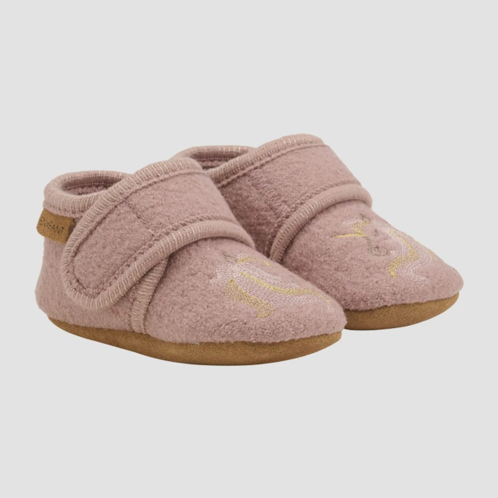 En Fant| Baby wool slippers | Rose melange