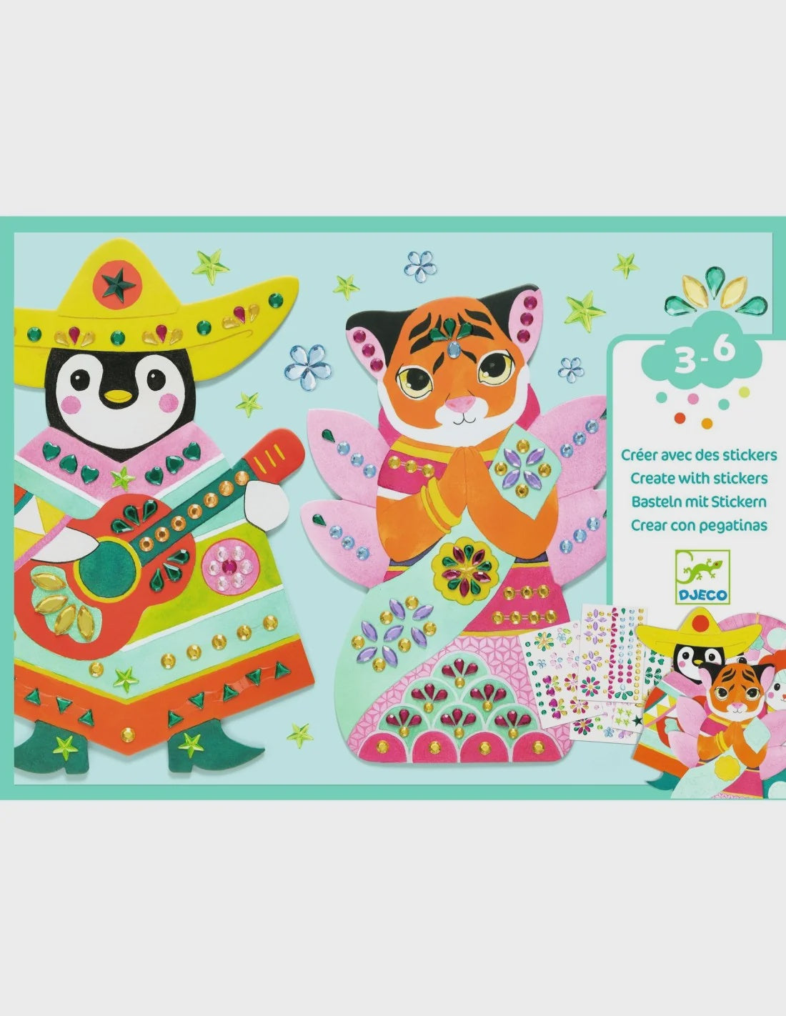 Djeco | Creatief met stickers | Glanzend