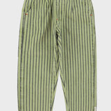 Piupiuchick | Unisex trousers green w/ indigo stripes