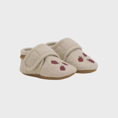 En Fant| Baby wool slippers w/ embroidery| Moonlight
