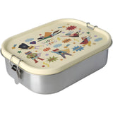 Rice | Roestvrijstalen lunchbox - Unicorn love print geel